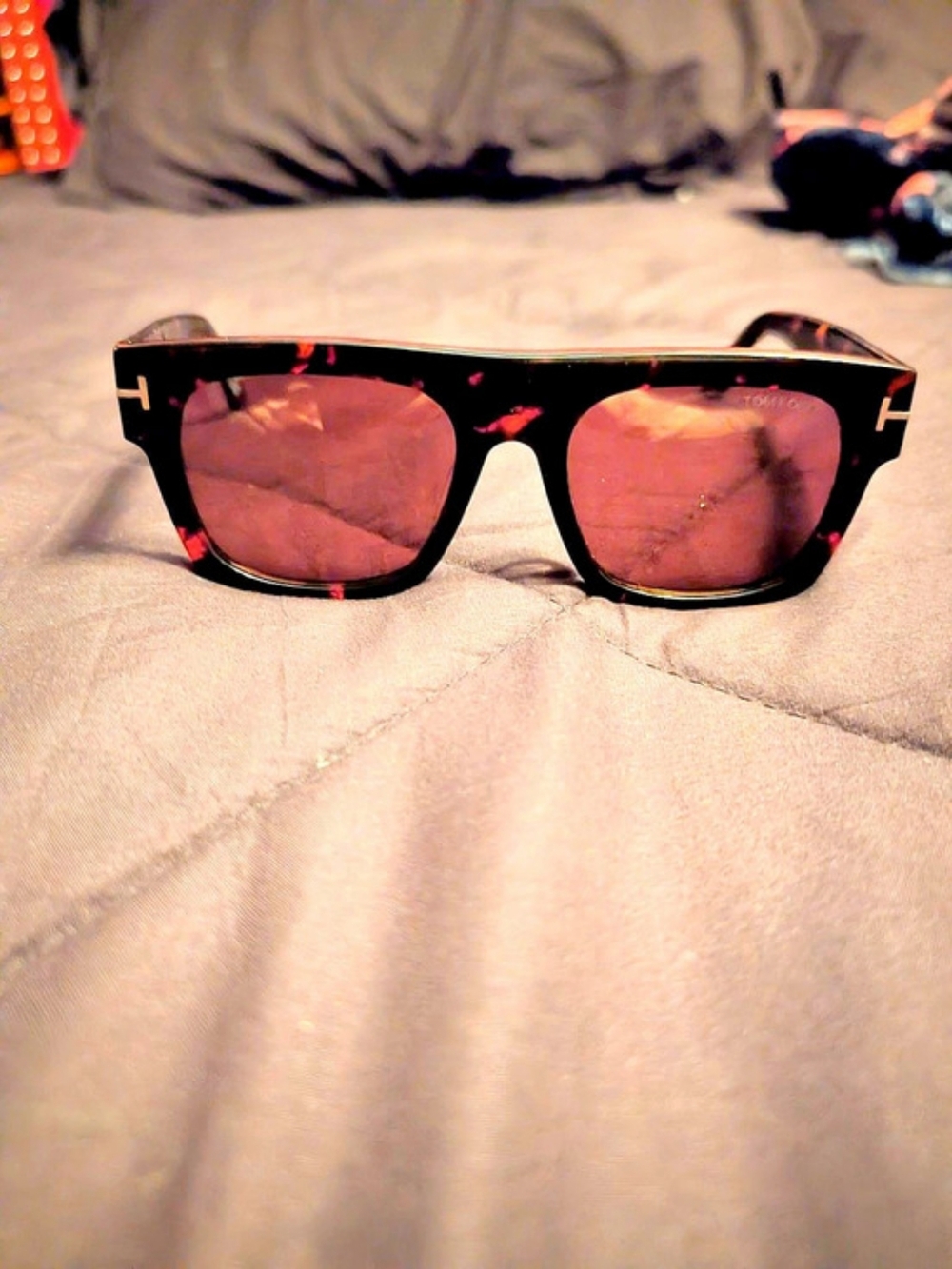 Tom Ford Tortoiseshell Sunglasses Black & Red